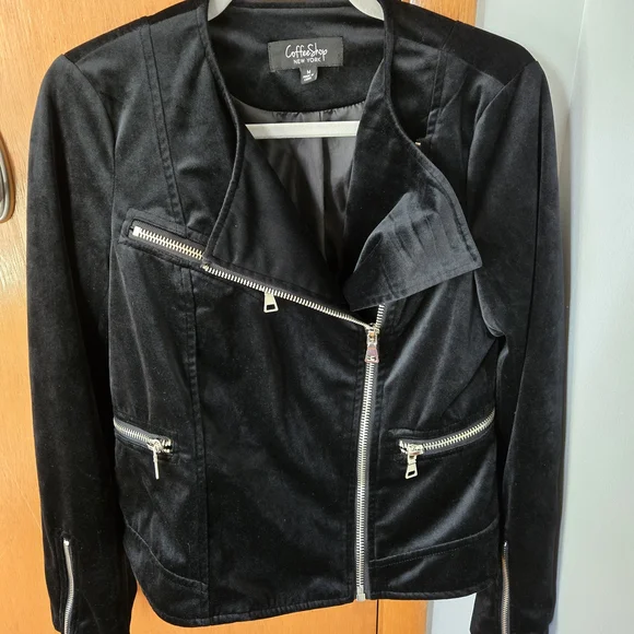 Black Faux Leather Jacket - Picture 3 of 6